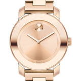 Movado Bold Rose Gold Dial Rose Gold Steel Strap Watch for Women - 3600342