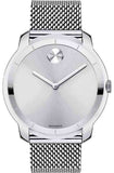 Movado Bold Silver Dial Silver Mesh Bracelet Watch For Men - 3600260