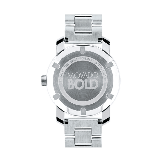 Movado Bold Silver Dial Silver Steel Strap Watch For Women - 3600084
