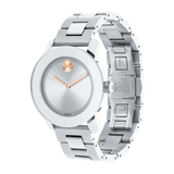 Movado Bold Silver Dial Silver Steel Strap Watch For Women - 3600084
