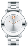 Movado Bold Silver Dial Silver Steel Strap Watch For Women - 3600084
