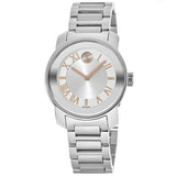 Movado Bold Silver Dial Silver Steel Strap Watch for Women - 3600244