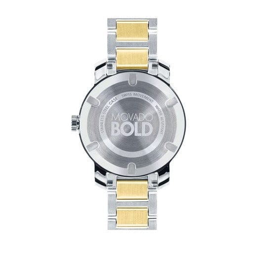 Movado Bold Silver Dial Two Tone Steel Strap Watch For Women - 3600256