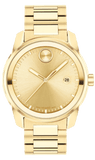 Movado Bold Verso Gold Dial Gold Steel Strap Watch for Men - 3600861