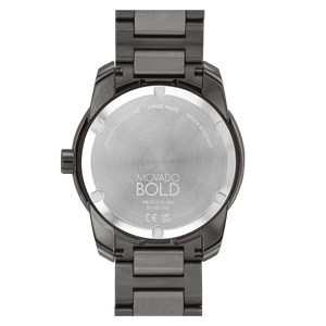 Movado Bold Verso Grey Dial Grey Steel Strap Watch for Men - 3600860