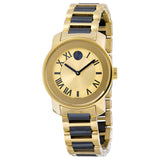 Movado Bold Yellow Gold Dial Two Tone Steel Strap Watch for Women - 3600355