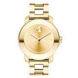 Movado Bold Yellow Gold Dial Yellow Gold Steel Strap Watch For Women - 3600085