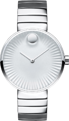Movado Edge Silver Dial Silver Steel Strap Watch for Women - 3680012