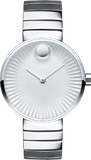 Movado Edge Silver Dial Silver Steel Strap Watch for Women - 3680012