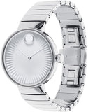 Movado Edge Silver Dial Silver Steel Strap Watch for Women - 3680012