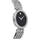 Movado Esperanza 28mm Black Dial Silver Steel Strap Watch For Women - 0607051