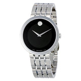 Movado Esperanza 39mm Black Dial Silver Steel Strap Watch For Men - 0607057