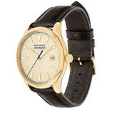 Movado Heritage Calendoplan Beige Dial Brown Leather Strap Watch for Men - 3650003