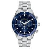 Movado Heritage Calendoplan Chronograph Blue Dial Silver Steel Strap Watch For Men - 3650124