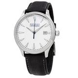 Movado Heritage Calendoplan White Dial Black Leather Strap Watch for Men - 3650002
