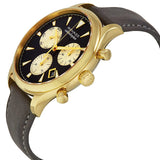 Movado Heritage Chronograph Calendoplan Blue Dial Black Leather Strap Watch for Men - 3650006