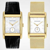 Movado Heritage Mother of Pearl White Dial Black Leather Strap Watch For Women - 3650050