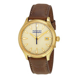 Movado Heritage Calendoplan Beige Dial Brown Leather Strap Watch for Men - 3650003