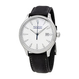 Movado Heritage Calendoplan White Dial Black Leather Strap Watch for Men - 3650002