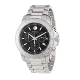 Movado Series 800 Chronograph Black Dial Silver Steel Strap Watch For Men - 2600110