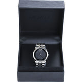 Movado Museum Classic Black Dial Silver Steel Strap Watch For Men - 606504