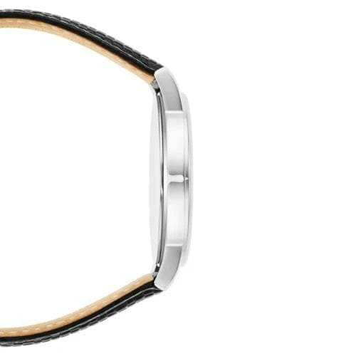 Movado Museum Blue Dial Black Leather Strap Watch For  Men - 2100009