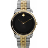 Movado Museum Classic Black Dial Two Tone Steel Strap Watch For Men - 606899