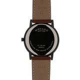 Movado Museum Classic Black Dial Brown Leather Strap Watch for Men - 0607198