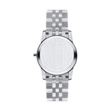 Movado Museum Classic Black Dial Silver Steel Strap Watch For Women - 0606505
