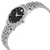 Movado Museum Classic Black Dial Silver Steel Strap Watch For Women - 0606858