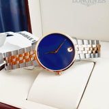 Movado Museum Classic Blue Dial Two Tone Steel Strap Watch for Men - 0607267