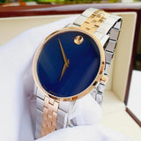 Movado Museum Classic Blue Dial Two Tone Steel Strap Watch for Men - 0607267