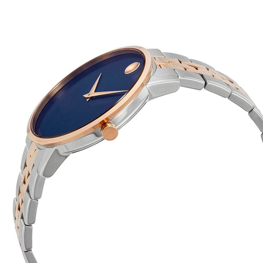 Movado Museum Classic Blue Dial Two Tone Steel Strap Watch for Men - 0607267