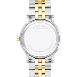 Movado Museum Classic Diamonds Black Dial Two Tone Steel Strap Watch for Men - 0607202