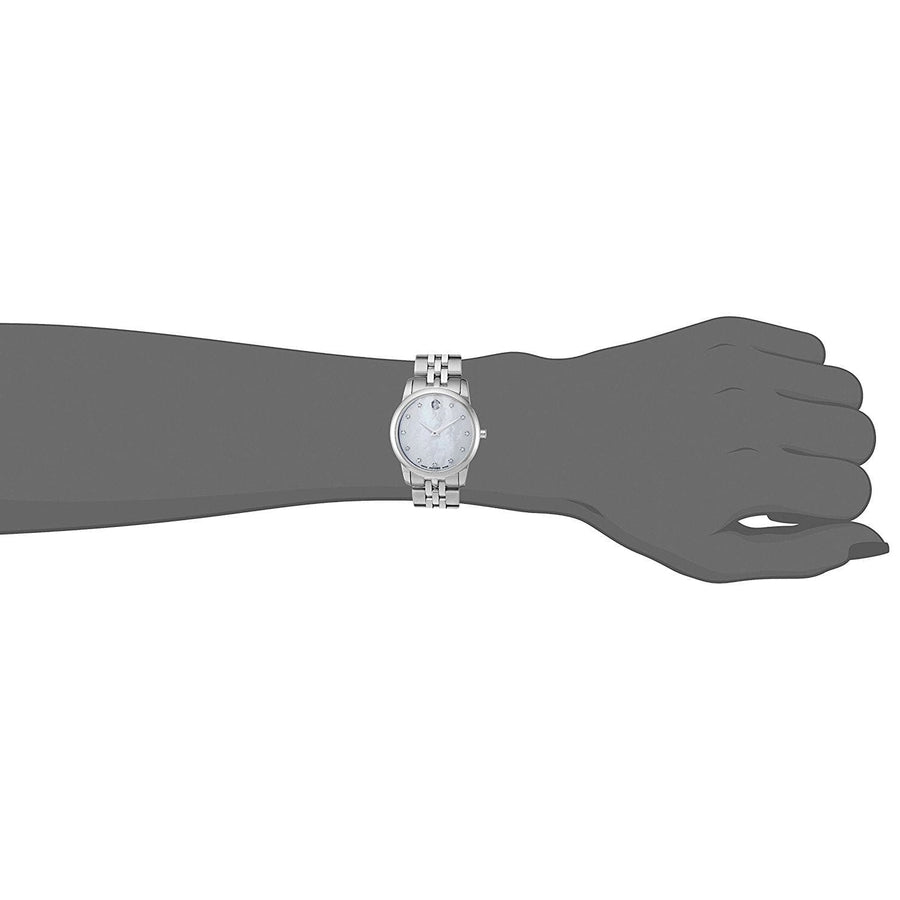 Movado Museum Classic Mother of Pearl Dial Silver Steel Strap Watch For Women - 0606612