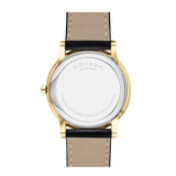 Movado Museum Classic Quartz Black Dial Black Leather Strap Watch for Men - 0607195