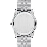 Movado Museum Diamonds Black Dial Silver Steel Strap Watch For Men - 606878