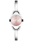 Movado Rondiro 22mm Pink Dial Stainless Steel Watch For Women - 0606797