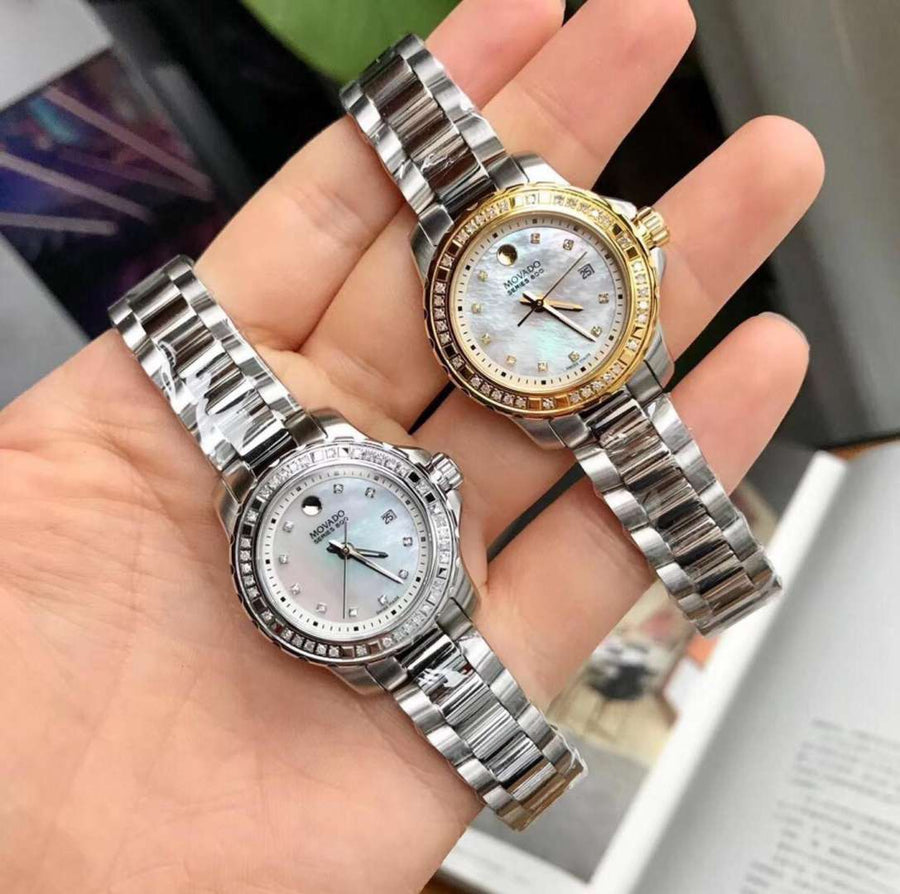 Movado Series 800 29mm Mother of Pearl Dial Diamond Watch For Women - 2600120