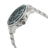 Movado Series 800 Chronograph Green Dial Silver Steel Strap Watch for Men - 2600179