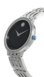 Movado Esperanza 39mm Black Dial Silver Steel Strap Watch For Men - 0607057