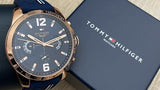 Tommy Hilfiger Decker Multifunction Blue Dial Blue Rubber Strap Watch for Men - 1791474