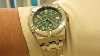 Maurice Lacroix Aikon Automatic Green Dial Silver Steel Strap Watch for Men - AI1807-SS002-630-1