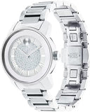 Movado Bold Crystal Pave Silver Dial Silver Steel Strap Watch for Women - 3600254