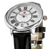 Michele Serein Mother of Pearl Dial Black Leather Strap Watch for Women - MWW21B000011
