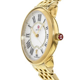 Michele Serein Silver Dial Gold Steel Strap Watch for Women - MWW21B000017