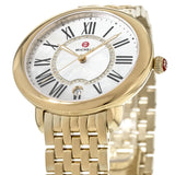 Michele Serein Silver Dial Gold Steel Strap Watch for Women - MWW21B000017
