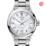 Tag Heuer Carrera Mother of Pearl Dial Silver Steel Strap Watch for Women - WBN2410.BA0621