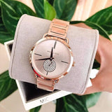 Michael Kors Portia Rose Gold Dial Rose Gold Steel Strap Watch for Women - MK3640