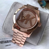 Michael Kors Runway Rose Gold Dial Rose Gold Steel Strap Watch for Women - MK5661